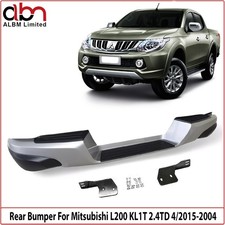Rear Bumper Silver & Black With Brackets For Mitsubishi L200 KL1T 2.4TD 4/2015+