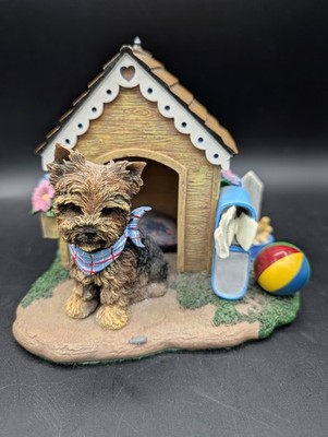 Danbury Mint Yorkshire Terrier Yorkie Doghouse Figurine Home Sweet Home