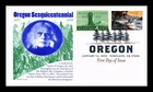 US COVER OREGON STATEHOOD SESQUICENTENNIAL FDC COMBO PANDA CACHET