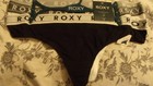 3-Black/White/Gray Roxy Cotton Tag Free Thong Panties *NEW* XL 8 — photo 1