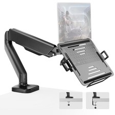 2-in-1 Laptop  Monitor Desk Mount, Fits 12  18"Laptops  32" Single Arm