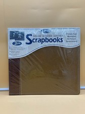 Memory Stor 2 Pack Deluxe Brown Bonded Leather 12x12 Scrapbooks 30 Pg. Spine Cov