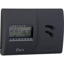VEMER CRONOTERMOSTATO EVO.X NERO DA PARETE CON PROGRAMMAZIONE SETTIMANALE A BATT