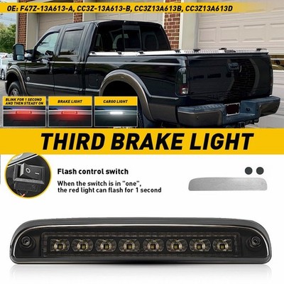 Fit 1999-2016 Ford F250 Super Duty F350 LED 3rd Brake Light Cargo Lamp Black