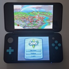 Nintendo New 2DS XL Black and Blue in excellent used condition with Sims 3 game