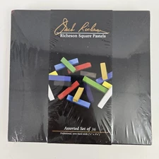 Jack Richeson 36 Piece Semi-Hard Square Pastel Set, Professional, 1/4" X 3 5/8"
