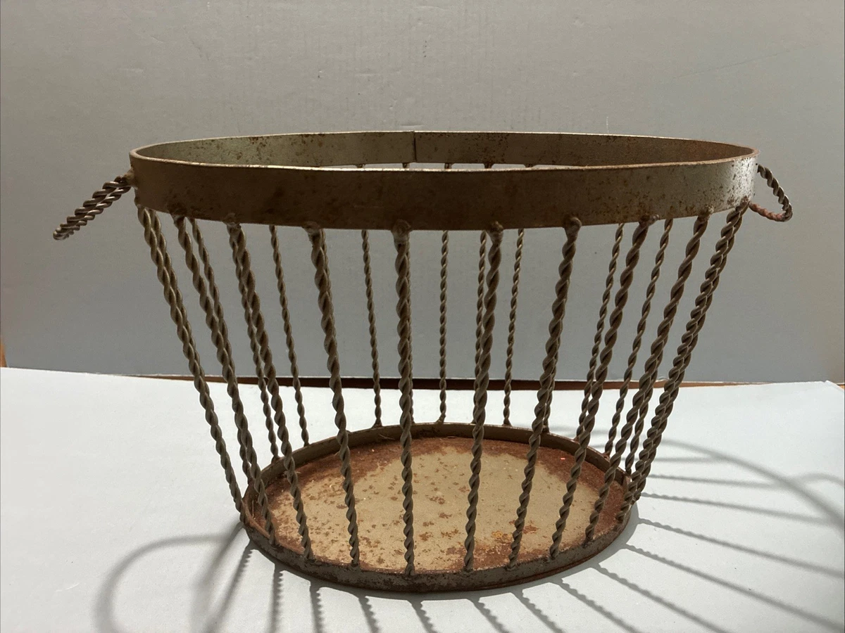 25+ Antique Metal Basket Indiana Collectible Baskets for sale