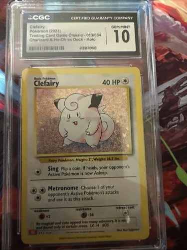 Clefairy 13/34. CGC 10. ENG. TCG Classic Charizard & Ho-Oh Deck. Pokemon TCG.