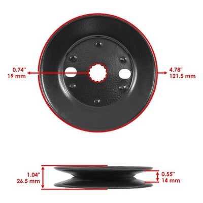 Caltric UC21496 M155375 Deck Spindle Pulley For John Deere X320