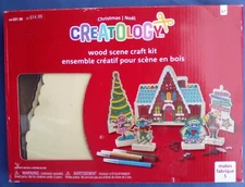NEW CREATOLOGY CHRISTMAS WOOD SCENE CRAFT KIT VILLAGE.