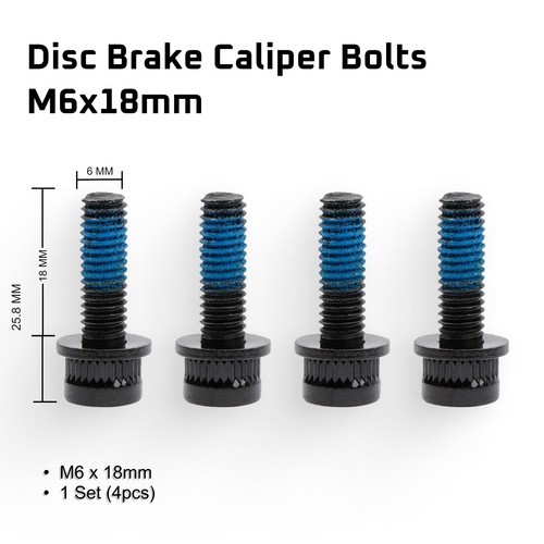 M6 18mm Genuine SHIMANO Hydraulic Disc Brake Caliper Bolts Pair Black 4 Pieces - Afbeelding 2 van 3