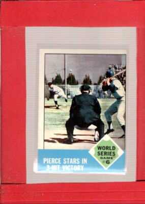 1963 Topps #147 World Series Game 6 Pierce Stars in 3-Hit Victory EX Ex ID:61874
