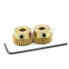 2pcs 3mm Bore 30 Teeth 5mm Teeth width 0.5 Module Motor Metal Brass Gear Wheel