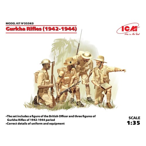 ICM 35563 Scale model kit figures 1:35 Gurkha Rifles (1942-1944) - modelling kit - Picture 9 of 24