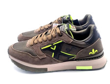 sneakers scarpe uomo SAX modello Craig  colore military - fl lime