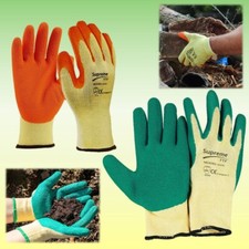 120 PAIRS BUILDERS WORK GLOVES LATEX BUILDER SAFETY GRIP MECHANIC GARDEN MENS