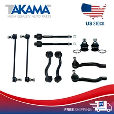 10 Pcs Lower Ball joint+Stabilizer Sway bar+Tie rod end For 08-15 Nissan Rogue