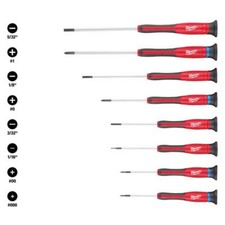 Milwaukee Precision Screwdriver Set 8 Piece Phillips Slotted Hand Tool Kit