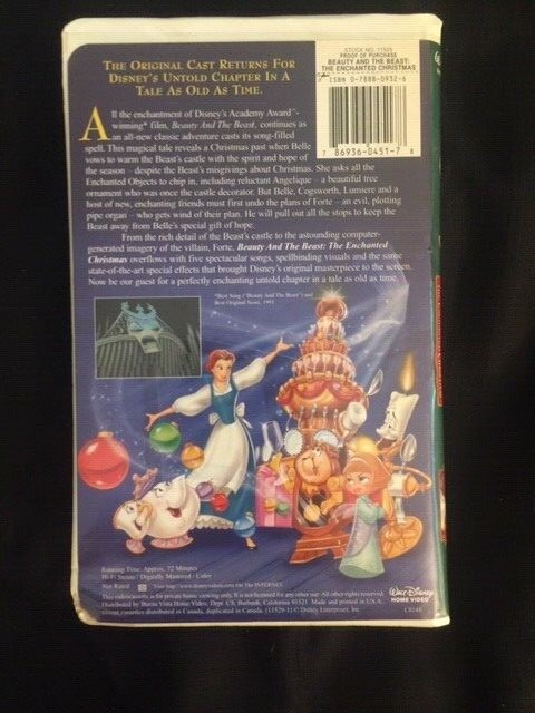 Beauty And The Beast The Enchanted Christmas 2002 Vhs Beauty And The Beast The Enchanted Christmas Vhs