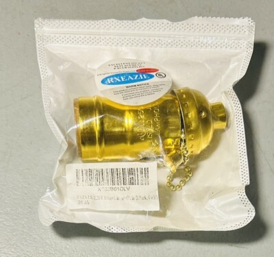 E26 Vintage Light Socket Brass Standard (Medium) Base Screw-In Lamp Socket New
