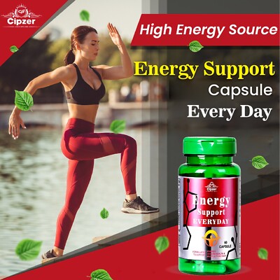 Cipzer Energy Support Everyday 60 Capsules Boost Daily Energy Immunity  Power