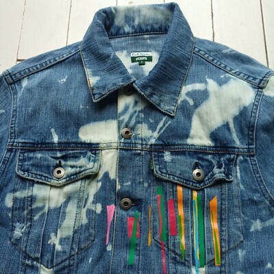 ジャケット・アウター Paul Smith Rose Paint Denim Jacket Paul Smith Rose Paint Denim Jacket
