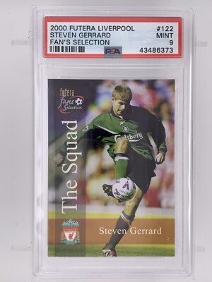 スポーツ steven gerrard STEVEN GERRARD ROOKIE CARD RC 2000 Futera Liverpool #122 PSA 9