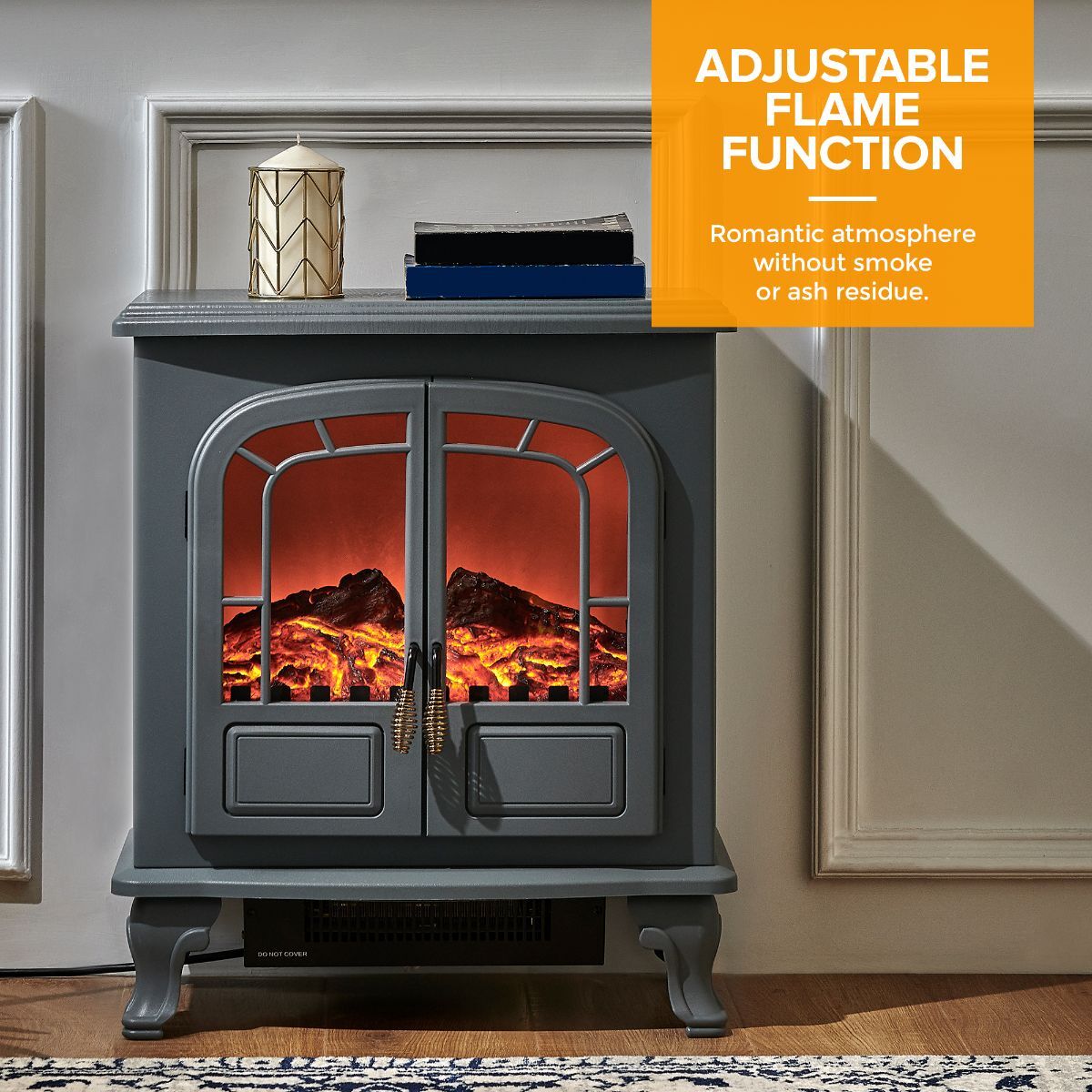 Electric Fireplace Fire Wood Flame Heater Stove Living Room Log Burner Fan  Heat | eBay