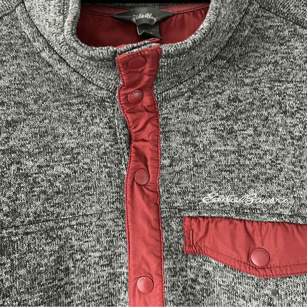 Eddie Bauer Convector Snap Mock Pullover Fleece S… - image 7