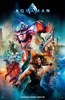 Aquaman movie poster (b) 11 x 17 inches Jason Momoa, Amber