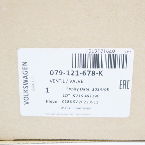 AUDI A7 Sportback 4G Front Coolant Switching Valve 079121678K NEW