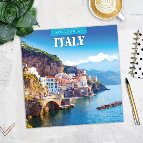 Italy 2025 Square Wall Calendar