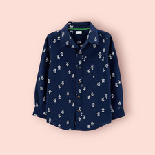 Carter's Boy Navy Buttondown Abominable Snowman Print NWT Size 14