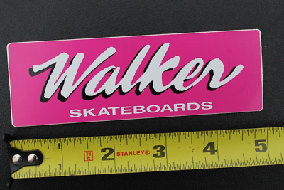 スケートボード Walker vtg skateboard sticker Walker Skateboards Pink White 80's Original Z64C Vintage