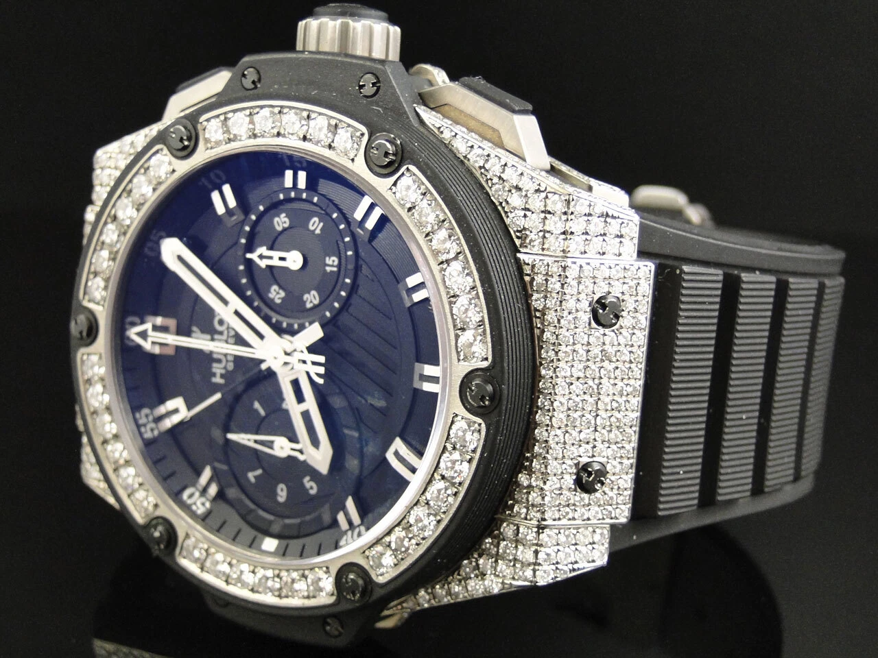 Hublot — Mens Brand New Hublot Big Bang King Power Reserve Diamond Watch 13 Ct