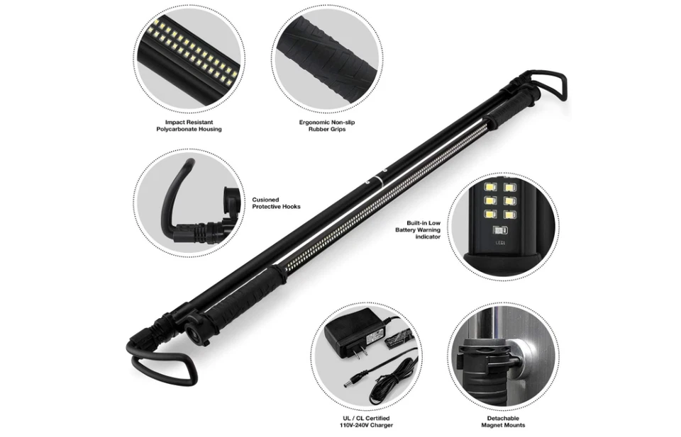 NEIKO Luz Debajo Inalámbrica Recargable, 202 SMD LED, Batería Li-Ion, 2 Modos Foto 3 de 4