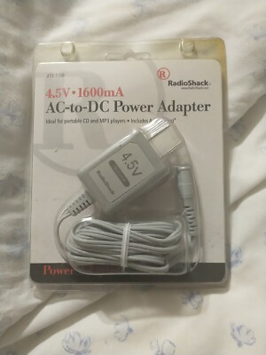 Radio Shack AC TO DC POWER ADAPTER 4.5V 1600mA 273-1760 NEW SEALED FREE ...