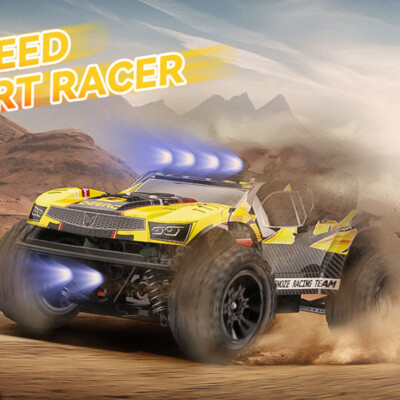Deerc 1:10 Large RC Car Remote Control 48+KM/H Off Road Truck 4WD RTR Cars 40Min