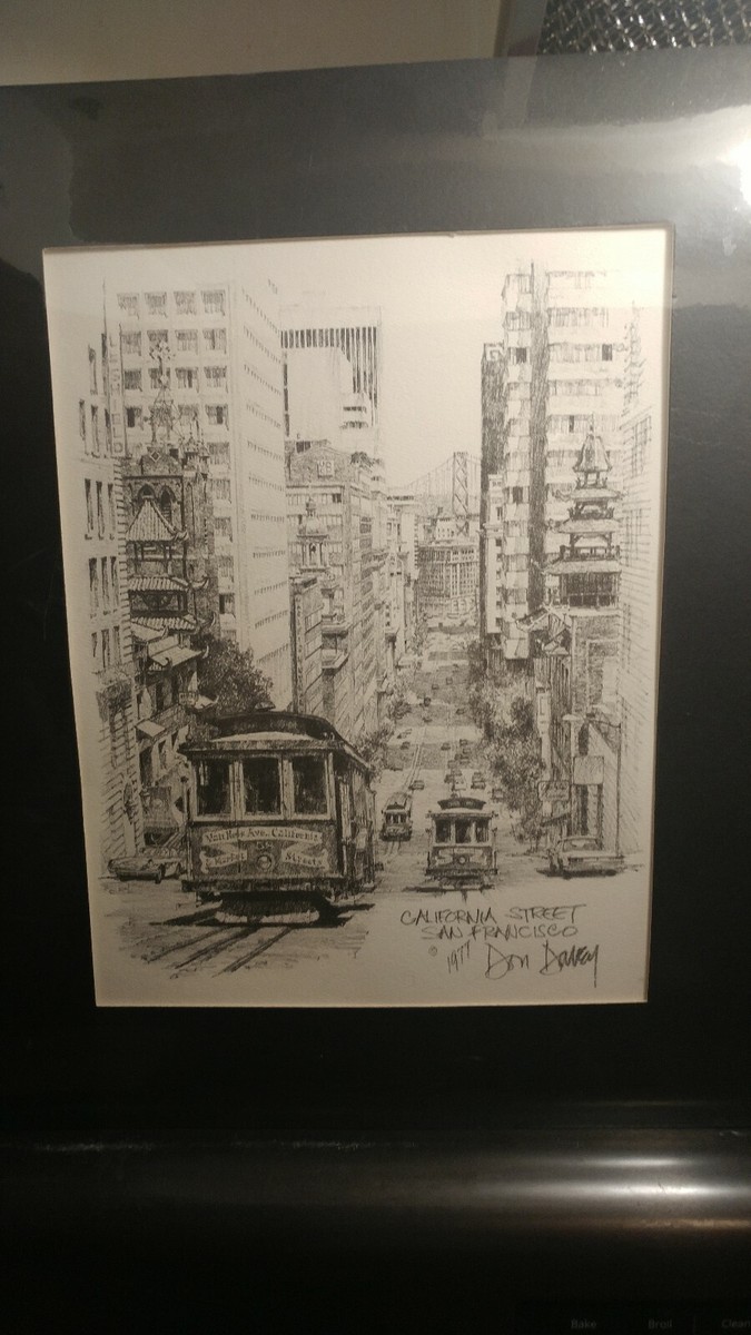 California Street San Francisco 13 x 16 Drawing/Print by Don Davey