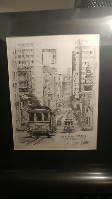 California Street San Francisco 13 x 16 Drawing/Print by Don Davey