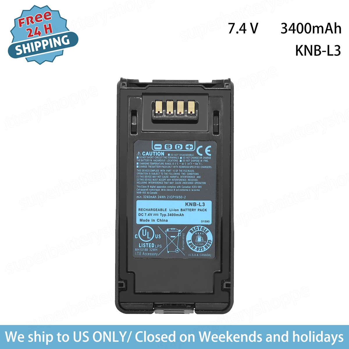 KNB-45LM - Kenwood Li-ion 2000 mAh accu