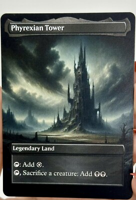 Phyrexian Tower Proxy Card with Custom designed art
