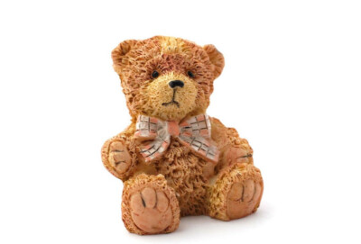 Miniature Stuffed Bear, Brown  Dollhouse Nursery Bear, Bear Cake Topper