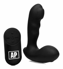 Alpha-Pro 7X P-Milker Silicone Prostate Stimulator w Milking Bead Anal Vibrator