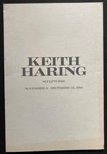 Vintage Art Gallery Exhibition Invitation: Keith Haring Sculptures 1990 Shafrazi
