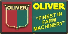 OLIVER TRACTORS OLD LOGO FARM MACHINERY VINTAGE OLD SCHOOL SIGN REMAKE BANNER