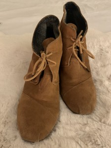 Toms Para Mujer de cuero de gamuza tobillo botas talla 10 Cuña Botines  Zapatos | eBay