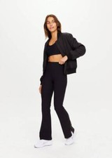 Nuovo senza etichette The Upside CROP a costine Firenze svasato lusso tempo libero nero XL