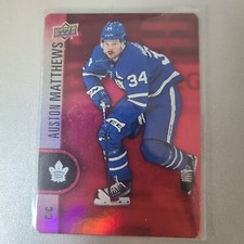 Auston Matthews Red Die Cut 2022-23 Upper Deck Tim Hortons Hockey #DC-28 NHL