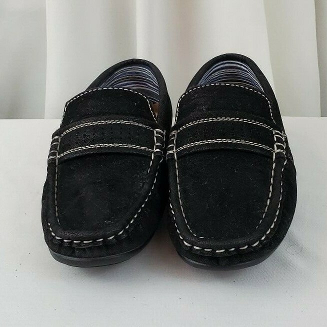 Steve Harvey Celebrity Edition boys youth Black shoes slipon comfrt loafer SZ 11